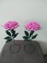 Ръчно изработени цветя от креп хартия и сатен, снимка 1 - Декорация за дома - 44001492