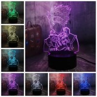 3D аниме LED Нощна лампа,3 различни Аниме героя, с интелигентно сензорно дистанционно управление, снимка 7 - Лед осветление - 40416305