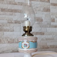 Стара френска порцеланова лампа - PEINT A LA MAIN - T.LIMOGE - Антика, снимка 2 - Антикварни и старинни предмети - 43939722