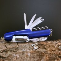 Туристическо джобно ножче с фенерче и 10 приставки, снимка 4 - Ножове - 40026233