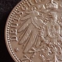 Сребърна монета 2 марки 1901г. Германска Империя Прусия Годишнина Кралско семейство 42053, снимка 8 - Нумизматика и бонистика - 43799124