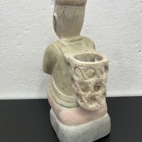 Дървена азиатска фигура. №4939, снимка 4 - Антикварни и старинни предмети - 43847283