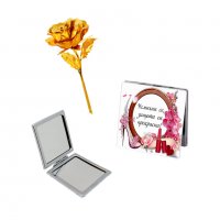 Подаръчен комплект "Специално за теб" с огледало и златна роза, снимка 2 - Декорация за дома - 38841497