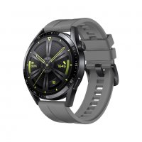 Силиконова каишка HUAWEI Watch GT 3, GT 3 Pro – 42/ 46mm Сива Grey, снимка 1 - Каишки за часовници - 38088652