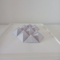 3D лилаво сърце, оригами, в рамка, декорация за стена, подарък, снимка 2 - Декорация за дома - 34772146