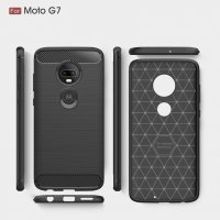 Motorola Moto G7 - Удароустойчив Кейс Гръб CARBON, снимка 6 - Калъфи, кейсове - 32643404