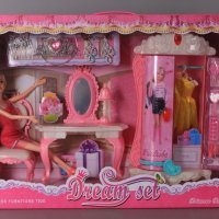 Кукла Барби с гардероб, тоалетка и аксесоари, снимка 7 - Кукли - 34646017