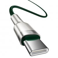 Кабел BASEUS Type-C към Type-C, 5A, 100W, 2m – зелен, снимка 7 - USB кабели - 32942066