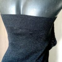 Черна блуза със сребристи нишки👚🍀S,M👚🍀 арт.278, снимка 2 - Потници - 27584080