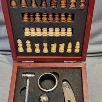 Комплект за вино MK Handel 36 части в дървена кутия с комплект за сомелиер шах, снимка 2 - Други - 35370098