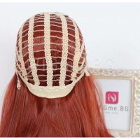 Дълга права червена перука с бретон Вивиан, снимка 6 - Аксесоари за коса - 32378816