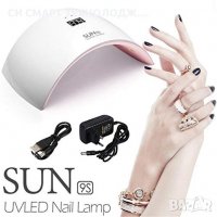 UV LED лампа с дисплей SUN 9S“ led uv lamp sunshine 24w nail dryer, снимка 2 - Педикюр и маникюр - 28448740