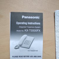 Стационарен телефон Panasonic KX-TS500FX, черен, снимка 3 - Стационарни телефони и факсове - 43285943