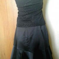 Пола с волани, на "Zara" от черен плътен сатен🍀❤S/M,M❤🍀арт.4349, снимка 5 - Поли - 37133277