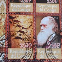 Пощенски марки  чиста комплектна серия ЧАРЛЗ ДАРВИН поща Конго за колекционери 29833, снимка 4 - Филателия - 37689450