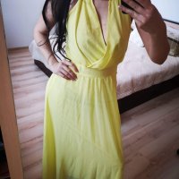 Жълта рокля, М размер, снимка 4 - Рокли - 27664117