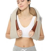 12V/220V 3D Шиацу масажор за врат гръб плешки и рамене с функция затопляне , снимка 1 - Масажори - 27360214