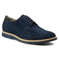 Clarks Gambeson Navy Suede мъжки обувки номер 42, снимка 16 - Официални обувки - 43532400