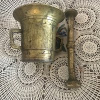 Хаван от масивен бронз, снимка 5 - Антикварни и старинни предмети - 26357931
