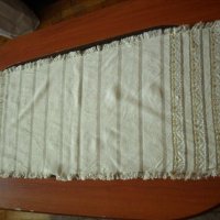 Стар тъкан ленен плат с ресни, покривка, кенар, месал(8.5), снимка 4 - Антикварни и старинни предмети - 43707134