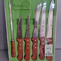 НОВИ!!! Комплект ножове + точило! , снимка 1 - Прибори за хранене, готвене и сервиране - 40789791