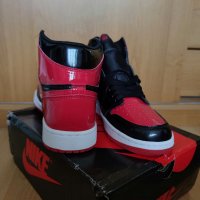 Nike Air Jordan 1 High Retro OG Patent Bred Кецове Обувки 43 Номер Размер Маратонки Оригинални Найк, снимка 3 - Кецове - 37869821