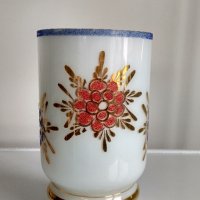 Цветна ваза с позлата от Соца, снимка 4 - Вази - 33073098