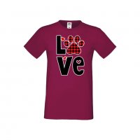 Мъжка тениска Свети Валентин Love Dog Paw, снимка 3 - Тениски - 35649959
