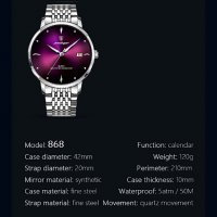Луксозен мъжки бизнес часовник, снимка 7 - Мъжки - 37310405