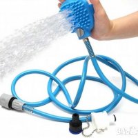 Подвижен душ с четка за къпане на домашни любимци – Pet Bathing Tool, снимка 1 - За кучета - 32218402