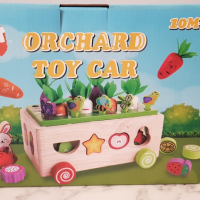 Монтесори Дървена образователна играчка кола овощна градина за малки деца, снимка 8 - Образователни игри - 44866304