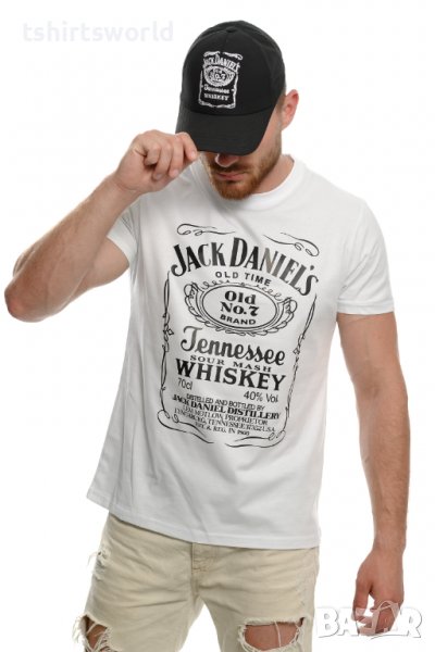Нов мъжки комплект(сет) Джак Даниелс (Jack Daniels): тениска + шапка с козирка, снимка 1