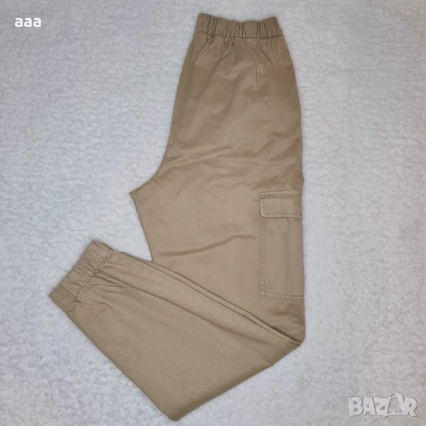 Панталон h&m с джобове и висока талия в бежово, снимка 1