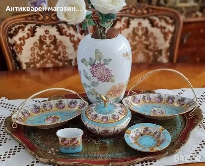 Karlsbader - Прекрасен ,античен комплект от пет части , снимка 1