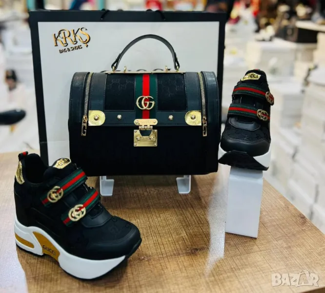 дамски маратонки на платформа gucci , снимка 1