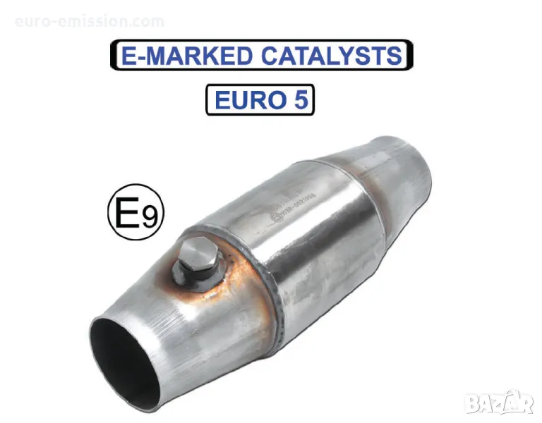 Спортен метален катализатор Ф63,5 E-mark хомологация CATA9X ЕВРО 5, снимка 1