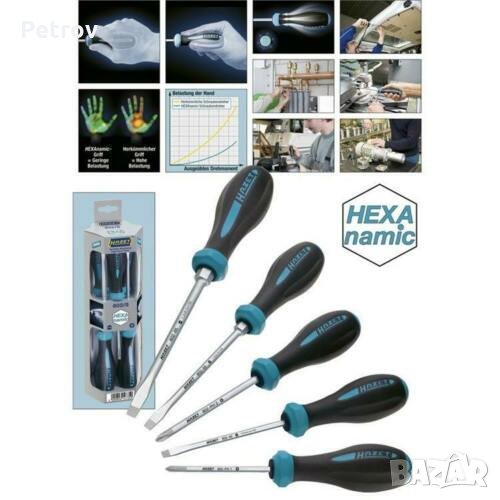 HAZET 802/5 HEXAnamic - 5 бр. Profi ТОП Отверки !!!ORIGINAL HAZET-MADE IN GERMANY!!!внос DEUTSCHLAND, снимка 1