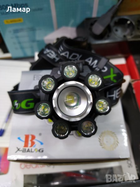 ЧЕЛНИК фенер с акумулаторни LI -ION батерии и 8 мощни LED диоди с Зум Zoom, снимка 1