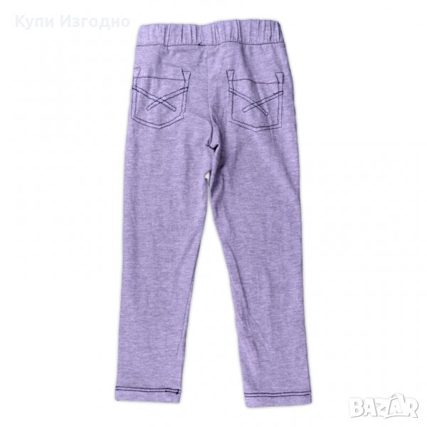 Памучен сив клин за момиче 4-5г имитация на панталон дънки удобно клинче за момиченце, снимка 1