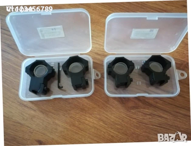 Монтажи рингове за оптика 30мм или на  1" (25.4мм), снимка 1