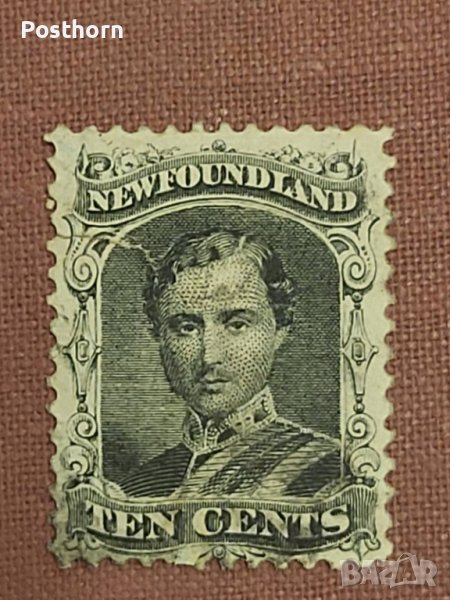 1866 Нюфаундленд принц Алберт II 10 цента пощенска марка , снимка 1