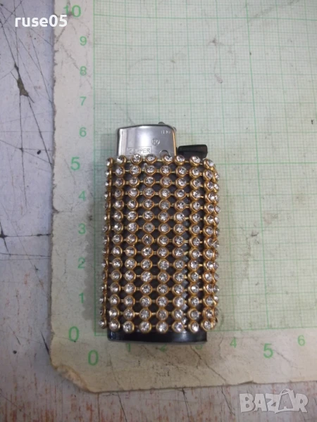 Запалка "CLIPPER" газова с мек пламък обкована с камъни, снимка 1