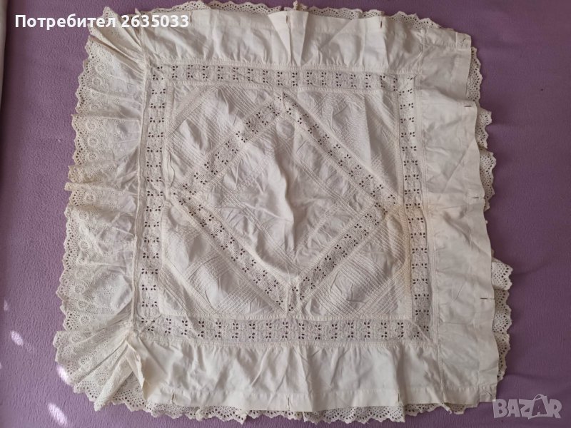 калъфка или каре с дантела, снимка 1