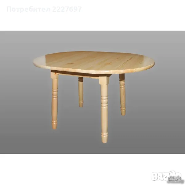 Маса кухненска ”Елипса”-Масив!, снимка 1