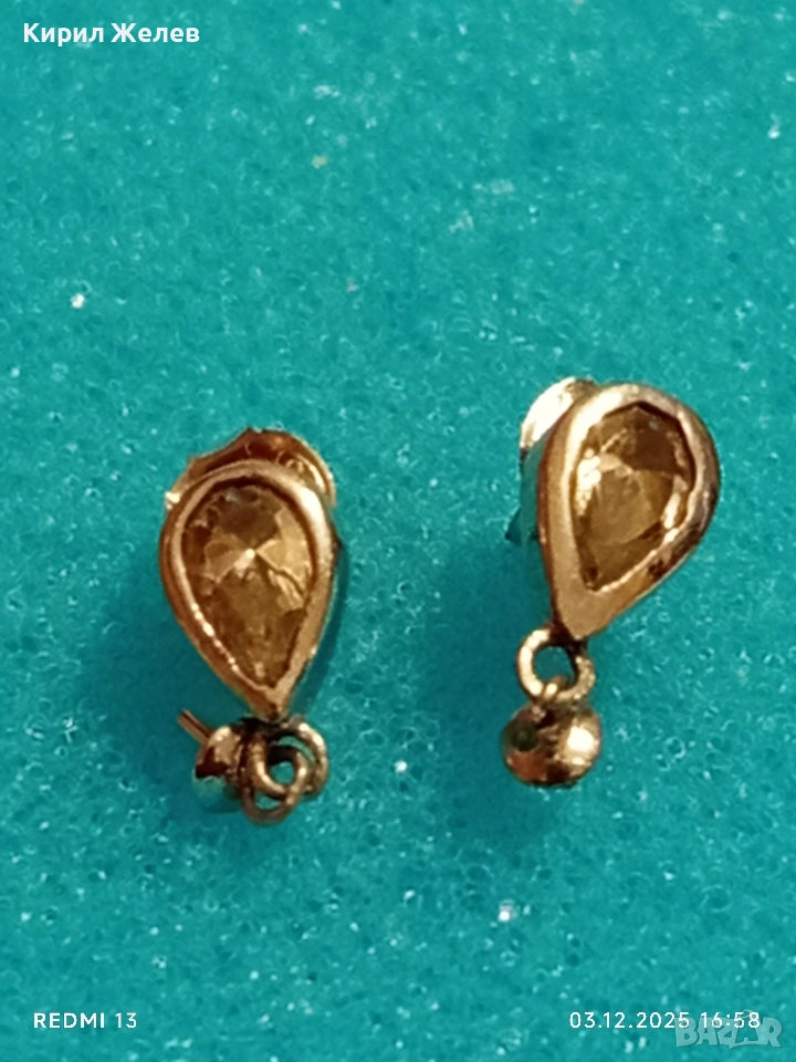 Елегантни дамски сребърни обеци с ювелирно фасетиран чист планински кристал 34241, снимка 1