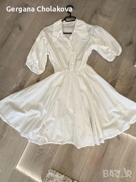Бяла ежедневна рокля, снимка 1