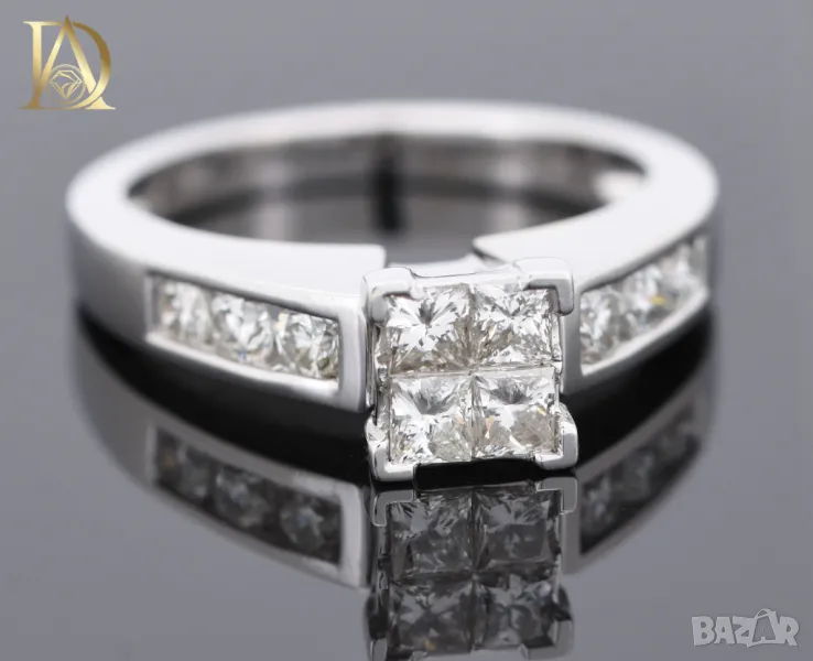 Нов Златен Пръстен с 1.04кт Естествени Диаманти, снимка 1