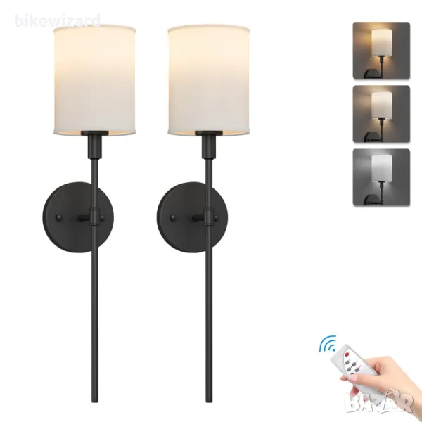 Klighten 2 пакета LED стенни лампи за вътрешна употреба с батерия 5500 mAh димиране НОВИ, снимка 1