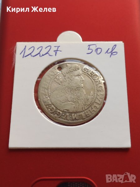 Сребърна монета Орт 1622г. Георг Вилхелм Кьониксберг Източна Прусия 12227, снимка 1
