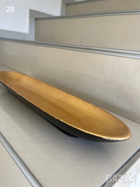 Декоративна чиния продълговата дълга, снимка 1